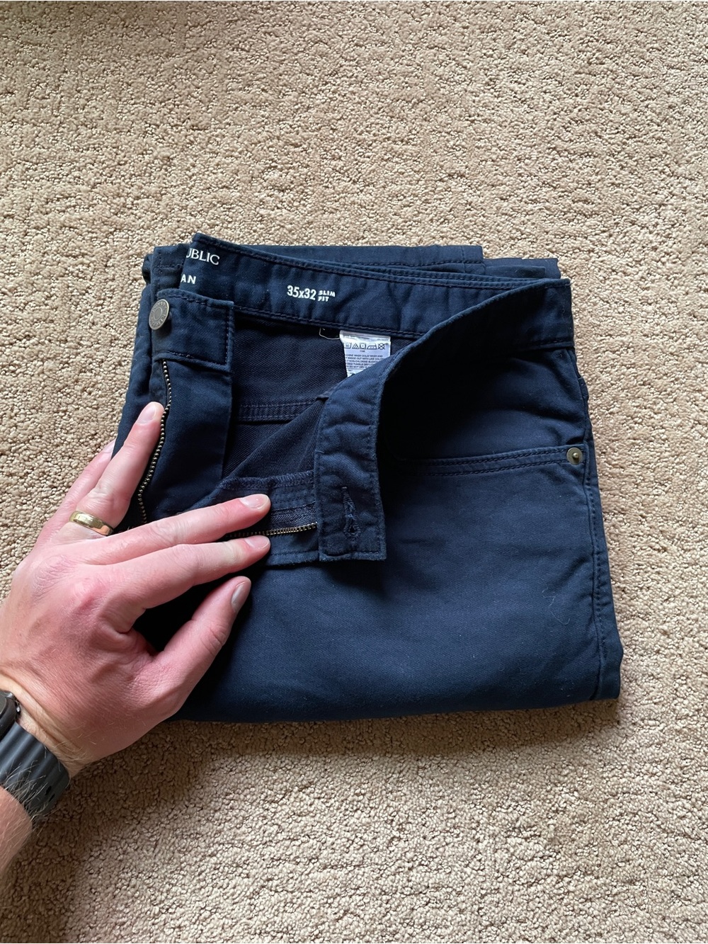 Never Worn Banana Republic Navy Slim Traveler Jeans